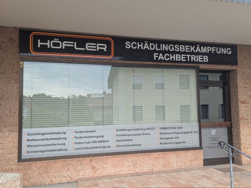 Firmensitz und Einzugsgebiet - Bettwanzen-Experte Niederbayern